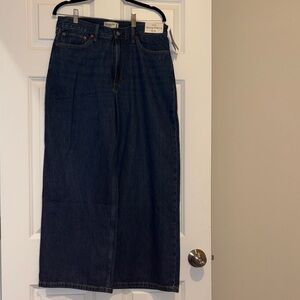 Abercrombie & Fitch Dark Blue Wide-Leg Denim jeans